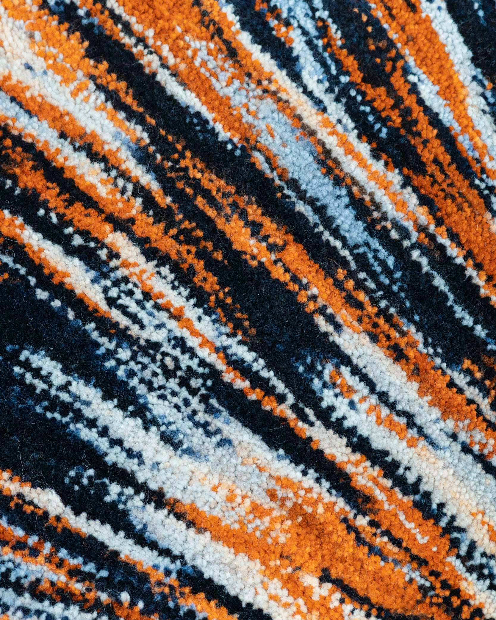 Teppich, selbstgefärbte Wolle, ca. 185 cm Durchmesser