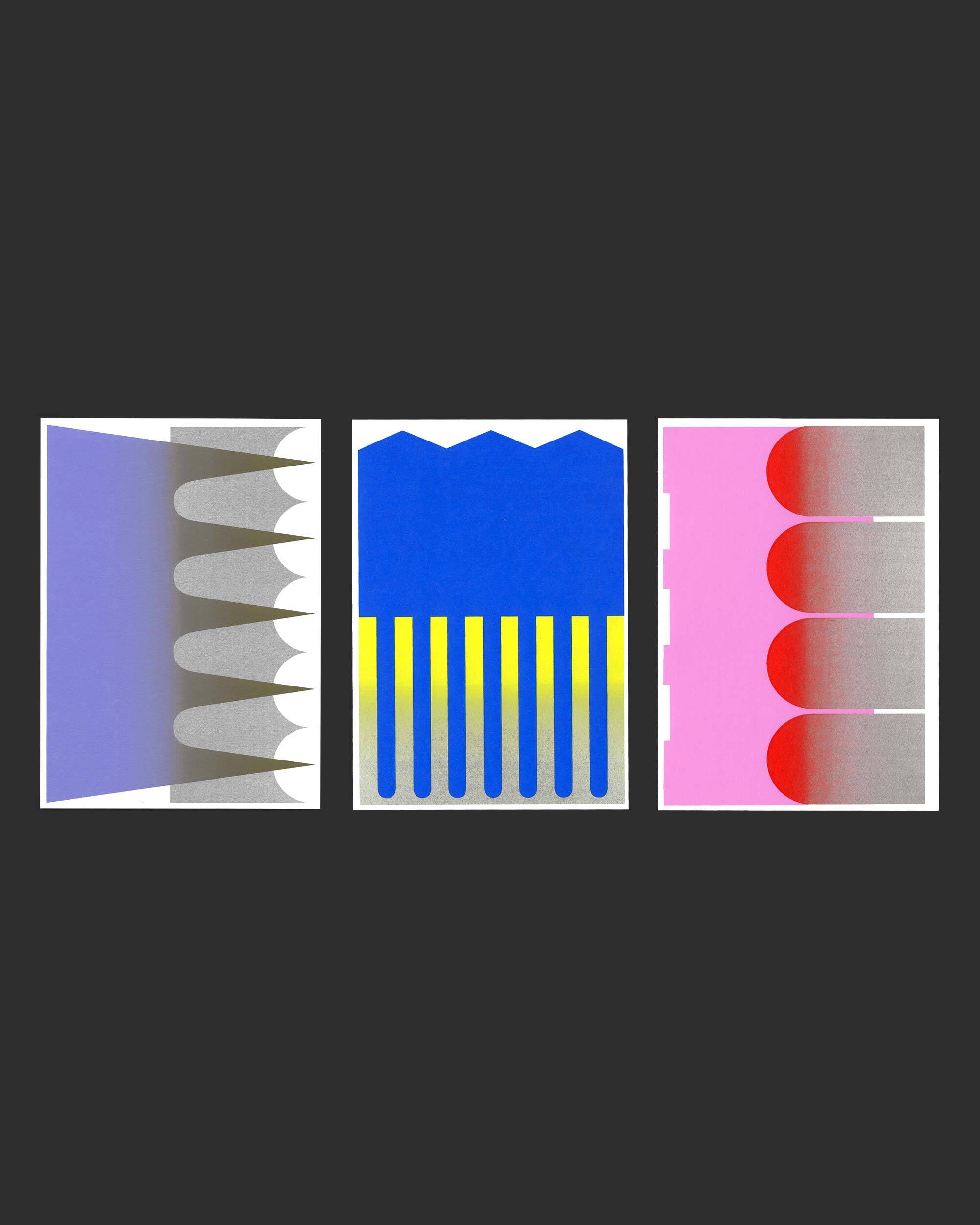 Siebdurck mit Iristechnik auf 400g/m² Papier, Grösse A6