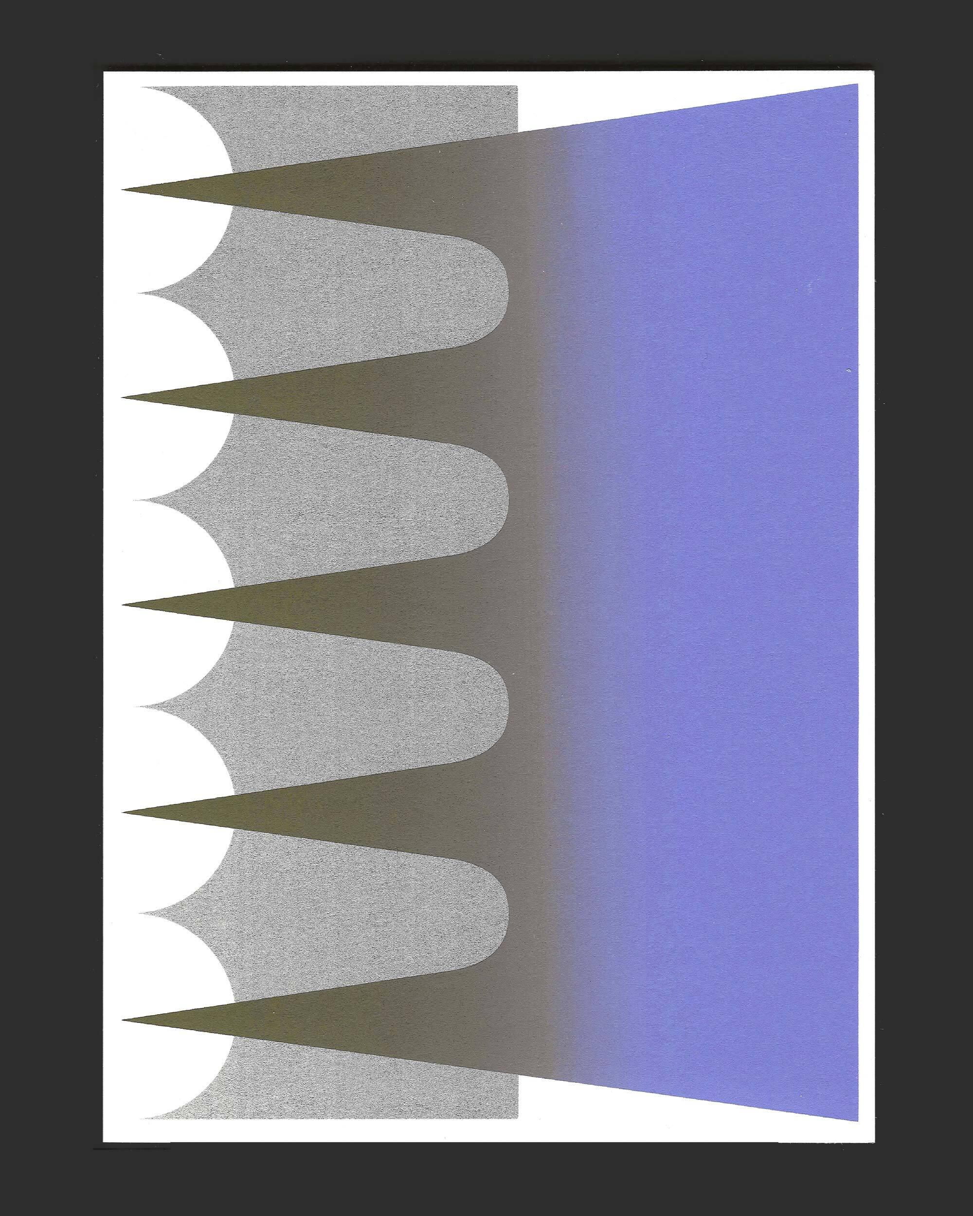 Siebdurck mit Iristechnik auf 400g/m² Papier, Grösse A6